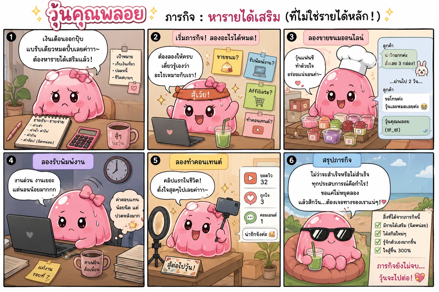 รายได้เสริมการ์ตูน6ช่อง